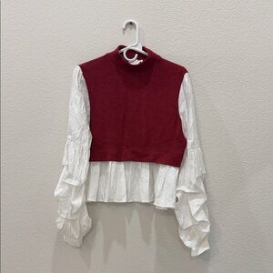 Anthropologie vest dress shirt size large